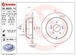 2X Disco Freno Brembo 08.B605.11 Per Hyundai Santa FÉ Ii (Cm) 72Mm 302Mm