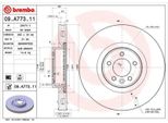 2X Disco Freno Brembo 09.A773.11 Per Land Rover Range Rover Sport (L320) 62Mm