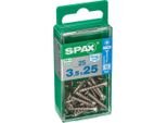 Set Di 25 Viti Spax In Acciaio Inox Testa Svasata Torx, Diam.3,5 Mm X L.25 Mm