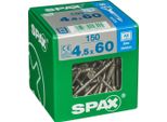 Set Di 150 Viti Spax In Acciaio Inox Testa Svasata Torx, Diam.4,5 Mm X L.60 Mm