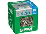 Set Di 100 Viti Spax In Acciaio Inox Testa Svasata Torx, Diam.5 Mm X L.70 Mm