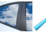 6X Premium A B C Modanature Porta Pilastro Auto Pellicola Set Blu Chiaro Opaco Molti Veicoli