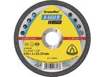 Disco Da Taglio A 660 R Supra D125X1Mm Ger.Inox Bohr.22,23Mm Klingspor