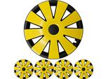 4X Coprimozzo Premium Design 15 Inch "Nefryt"" In Nero/Giallo"