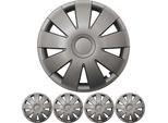4X Coprimozzo Premium Design Copriruota 15 Pollici "Nefryt"" In Grigio Antracite"