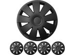 4X Coprimozzo Premium Design Copriruota 15 Pollici "Nefryt"" In Nero"