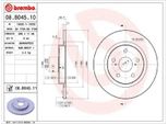 2X Brembo Disco Freno 08.B045.11 Per Toyota Avensis Notchback (ZRT27 ADT27)