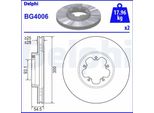2X Delphi Disco Freno BG4006 Per Ford Transit MK-7 Van Transit MK-7 Bus