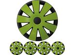 4X Coprimozzi Premium Design 15 Pollici "Nefryt"" In Nero/Verde"