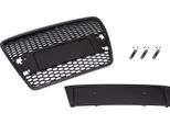 Griglia Radiatore Griglia Sportiva A Nido D'ape Nero Opaco Porta Emblema Per Audi A6 4F 2004-08