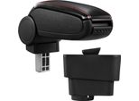 Bracciolo Centrale Mal Rivestimento In Pelle Nero Rosso Per Fiat Grande Punto 2005-