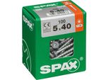 Set 100 Viti Spax Torx In Acciaio A Testa Svasata, Diam.5 Mm X L.40 Mm