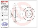 2X Disco Freno Brembo 08.9606.11 Per Peugeot 206 Hatchback (2A/C) 34Mm