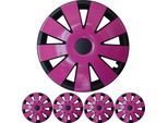 4X Coprimozzo Premium Design 15 Inch "Nefryt"" In Nero / Rosa"