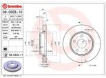 2X Disco Freno Brembo 09.C003.11 Per Jeep Wrangler Iii (Jk) Wrangler Iv (Jl)
