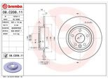 2X Disco Freno Brembo 08.C208.11 Per Land Rover Discovery Sport (L550) 42Mm