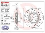 2X Disco Freno Brembo 09.B352.1X Per Renault Megane Iii Grandtour (KZ0/1) 44Mm