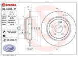 2X Disco Freno Brembo 08.C065.11 Per MERCEDES-BENZ Classe V (W447) 58Mm