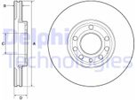 2X Disco Freno Delphi BG3713C Per Opel Vectra C Caravan (Z02) Signum Cc (Z03)