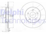2X Disco Freno Delphi BG3663C Per Ford Mondeo Iii Estate (Bwy) Mondeo Iii (B5Y)