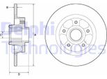 2X Disco Freno Delphi BG9132RS Per Renault ScéNic Iii (JZ0/1_) Fluence (L3_)