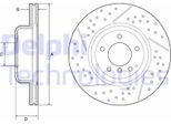 2X Disco Freno Delphi BG9235C Anteriore Per Bmw 3 Touring (E91) 3 Sedan (E90)
