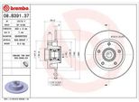 2X Disco Freno Brembo 08.B391.37 Per Renault Megane Iv Grandtour (K9A/M/N_)