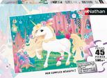 45-Piece Children's Puzzle: Pretty Unicorn Nathan - Poster Included - Fantasy Theme - Mixed - From 5 Years Old