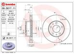 2X Disco Freno Brembo 09.D017.11 Per Piattaforma / Telaio Opel Movano C (U9)