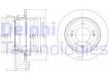 2X Disco Freno Delphi BG4082C Per Hyundai Ix35 (Lm El Elh) 61 1Mm 262Mm