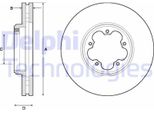 2X Disco Freno Delphi BG9150 Per Furgone Ford Transit V363 (Fcd Fdd) 288 Mm