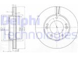 2X Disco Freno Delphi BG3858 Per Kia Sorento I (Jc) 54Mm 302Mm