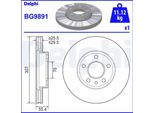 2X Disco Freno Delphi BG9891 Per Vw Multivan V (7HM 7HN 7HF 7EF 7EM 7EN)
