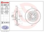2X Brembo Disco Freno 08.N283.81 Per Jeep Cherokee (Kl) 33Mm 320Mm