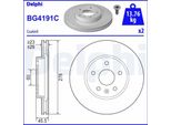2X Disco Freno Delphi BG4191C Per Opel Astra J Sports Tourer (P10) Astra J