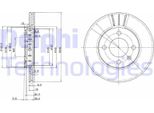 2X Disco Freno Delphi BG2982 Per Vw Lupo (6X1 6E1) Polo (6N2) Polo Playa 239Mm