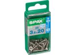 Set Di 25 Viti Spax In Acciaio Inox Testa Svasata Torx, Diam.3,5 Mm X L.20 Mm