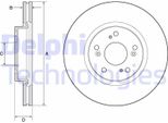 2X Disco Freno Delphi BG4698C Per Honda Civic Ix (Fk) Civic Ix Tourer (Fk) 47Mm