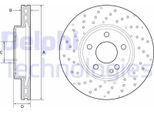2X Disco Freno Delphi BG4657C Per MERCEDES-BENZ Classe A (W176) 51 1Mm