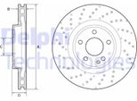 2X Disco Freno Delphi BG4658C Per MERCEDES-BENZ Classe A (W176) 51 1Mm