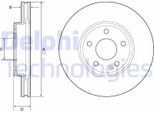 2X Disco Freno Delphi BG4788C Per MERCEDES-BENZ Classe A (W176) 51 1Mm