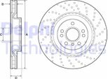 2X Disco Freno Delphi BG9149C Per MERCEDES-BENZ Classe M (W166) 54 4Mm