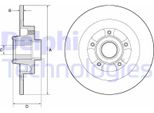 2X Disco Freno Delphi BG9134RS Per Renault Grand ScÉNic Iii (JZ0/1_) 92 8Mm