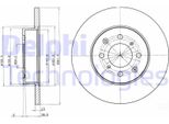 2X Disco Freno Delphi BG3262 Per Rover 25 Hatchback (Rf) Per Mg Mg Zr 44 5Mm