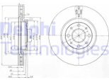 2X Disco Freno Delphi BG3699 Per Fiat Bravo Ii (198) Stilo (192) 43 5Mm 281Mm