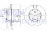 2X Disco Freno Delphi BG3043 Per Bmw 5 Sedan (E39) 5 Touring (E39) 76 1Mm