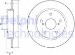 2X Disco Freno Delphi BG4183C Per Toyota Auris (NZE18_ ZRE18_) 36 7 Mm 270 Mm