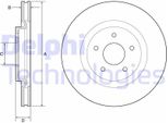 2X Disco Freno Delphi BG9195C Per Renault Koleos Ii (Hc_) 44Mm 320Mm