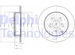 2X Disco Freno Delphi BG4291 Per Toyota Verso (_R2_) 58 4Mm 297Mm