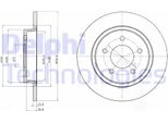 2X Disco Freno Delphi BG3930 Per Mazda 5 (CR19) 3 (Bk) 3 (Bl) 5 (Cw) 40 8Mm
